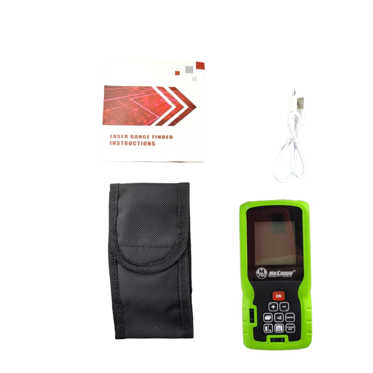 рулетка лазерная (дальномер) 60 м, аккумулятор, зеленый луч, «maximum» mx 12882 оптом