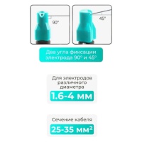 электрододержатель 300 а, универсальный, 45/90⁰, прорезиненная рукоять, "maximum" mx 14961 оптом